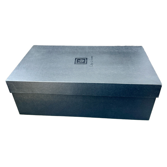 Ugo Vasare Metallic Grey Leather Oxford shoes US 13 / EU 46 W/ Bags original Box - Picture 2 of 9